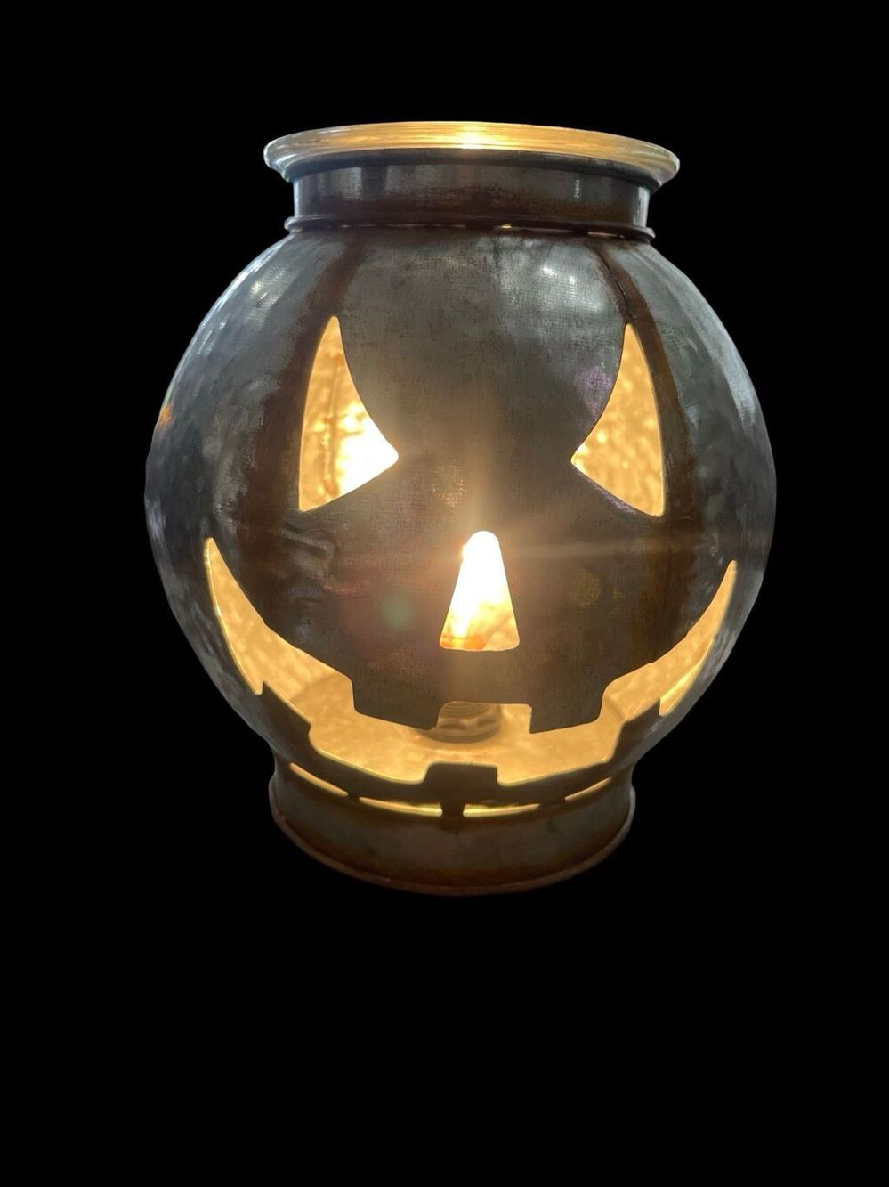 Scentsy Rustic Jack Galvanized Metal Jack-O'-Lantern Wax Warmer